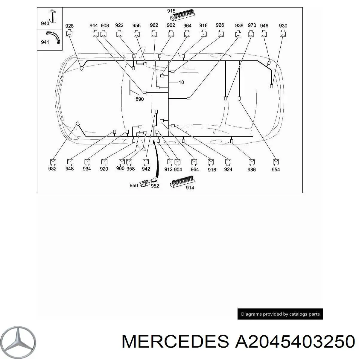 Коробка запобіжників Mercedes A2045403250 ціна, від 2.53 USD