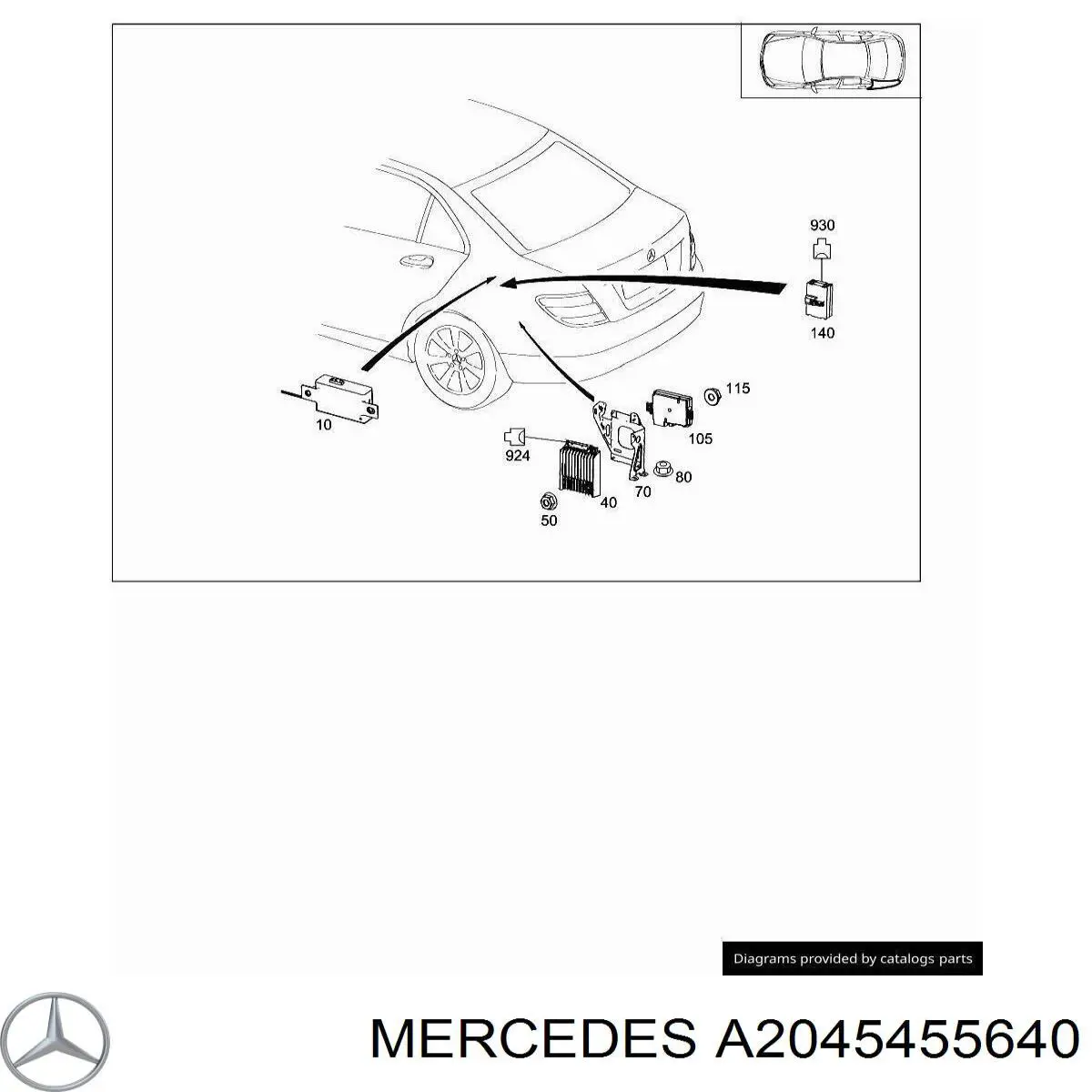  Mercedes A2045455640 ціна, від 10.13 USD