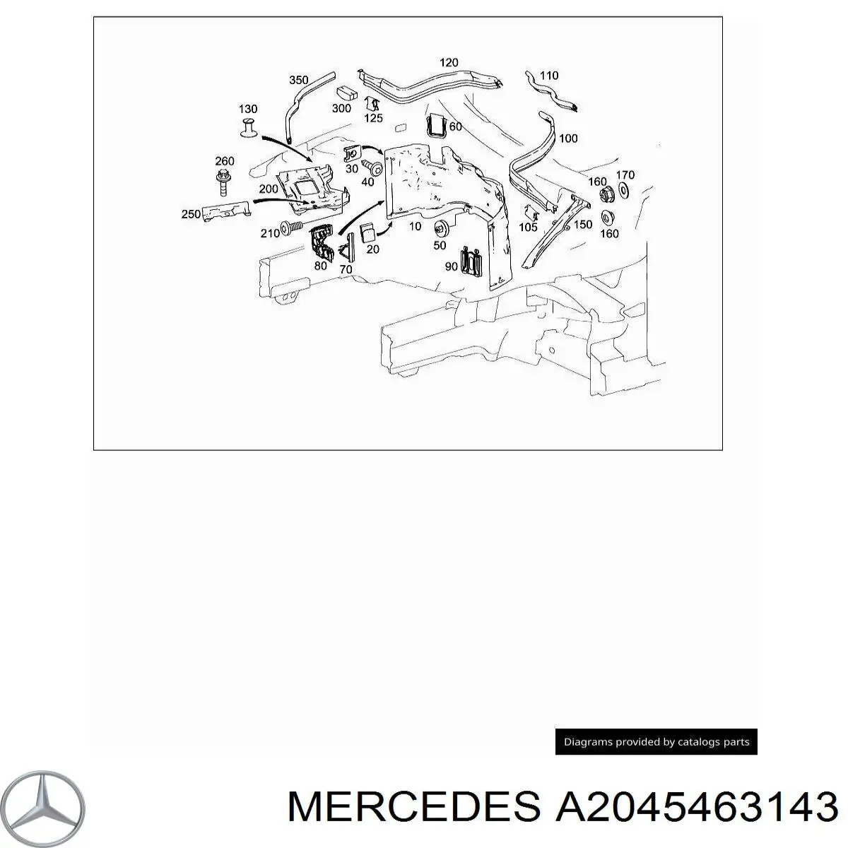  Mercedes A2045463143 ціна, від 2.53 USD