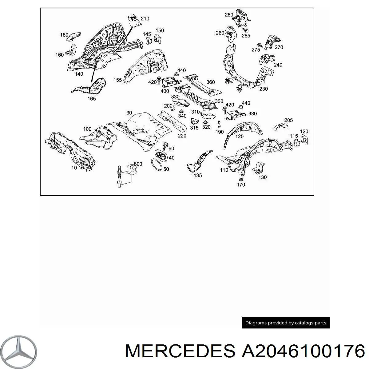 A2046100176 Mercedes Арка крила заднього лівого
