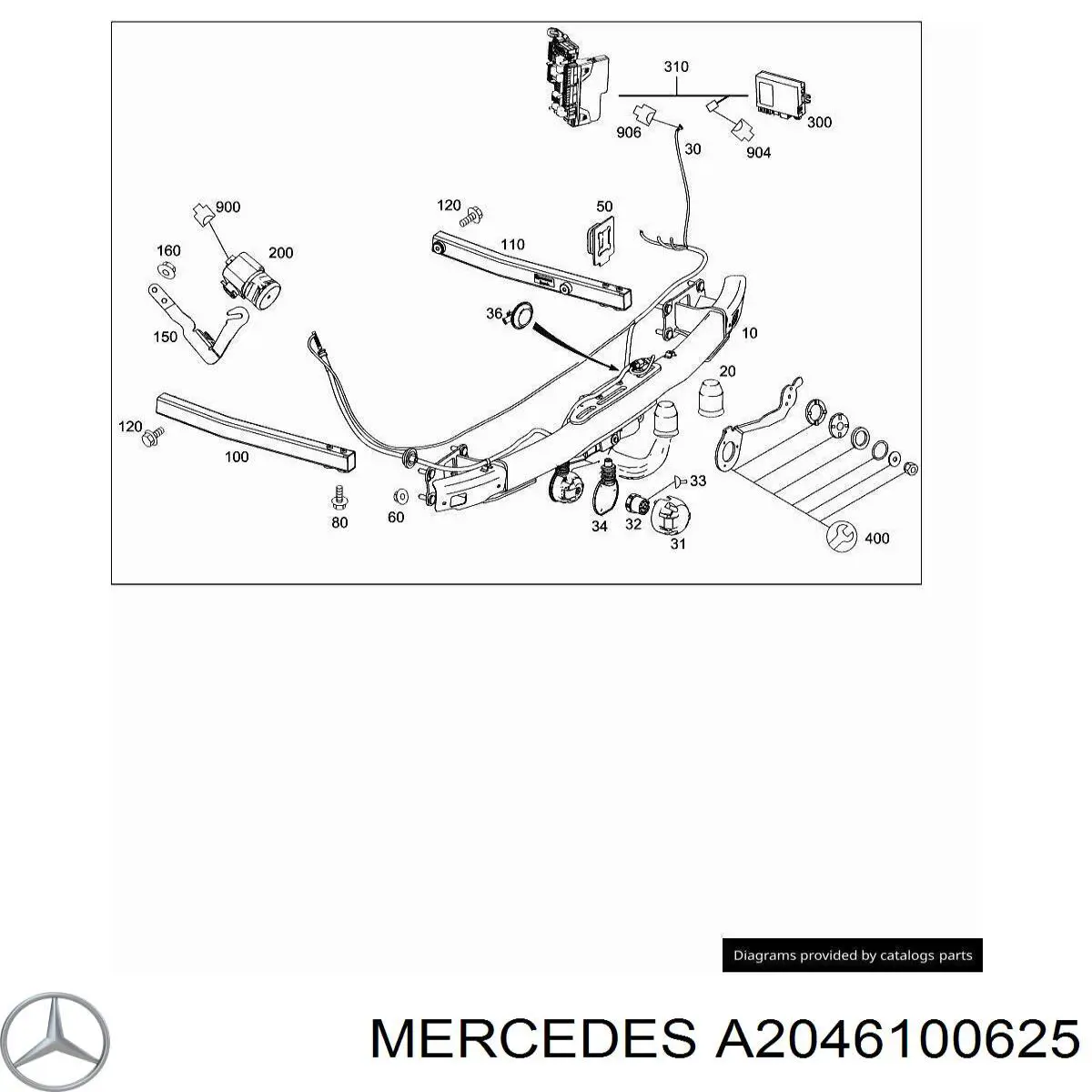  Mercedes A2046100625 ціна, від 63.35 USD