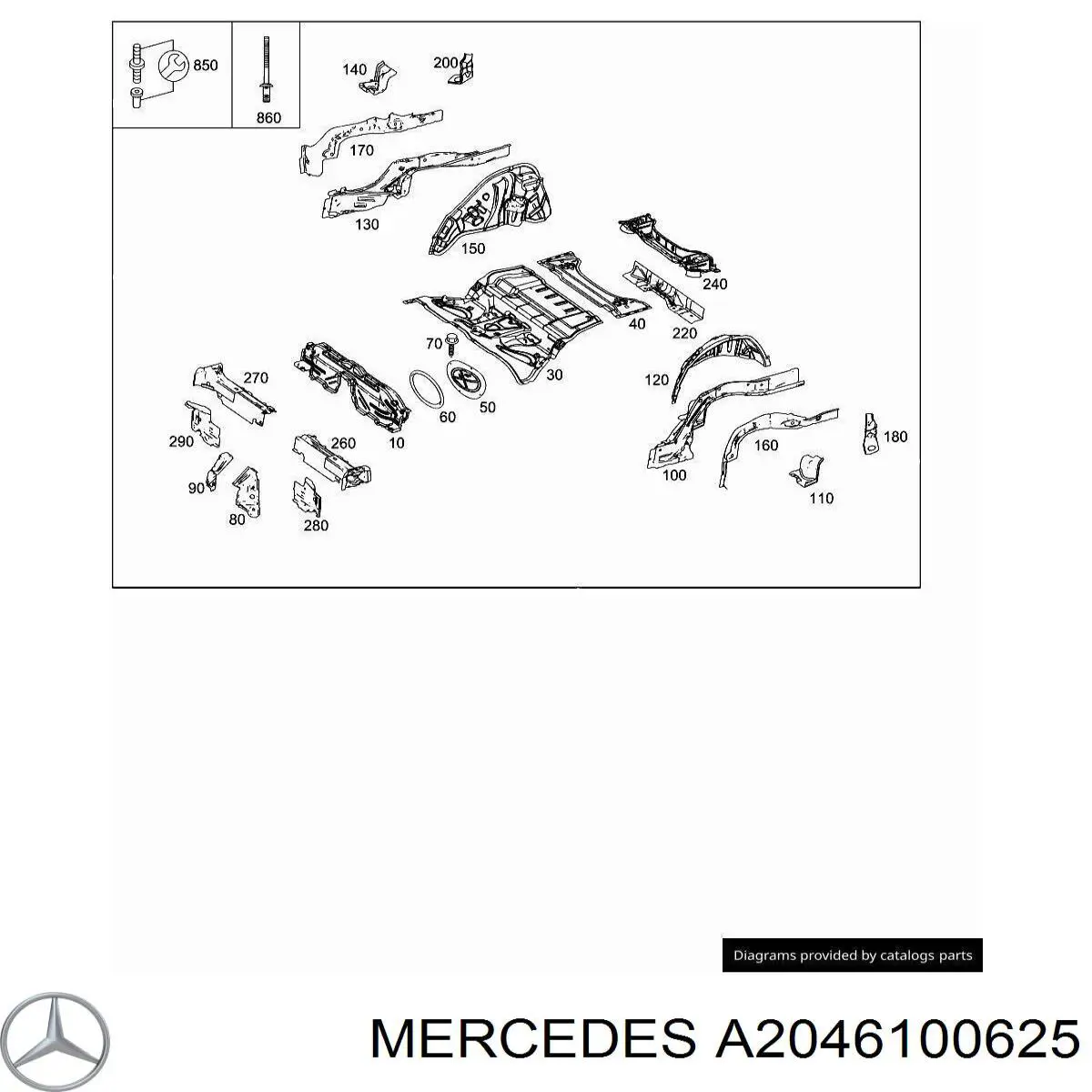 Купити A2046100625 Mercedes 