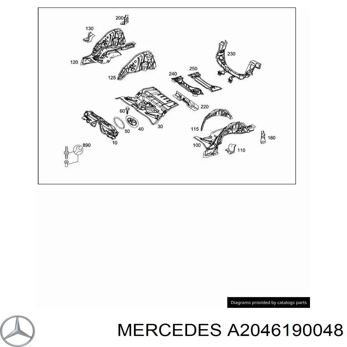  Mercedes A2046190048 ціна, від 6.78 USD