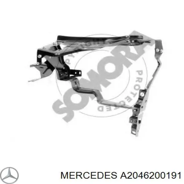A2046200191 Mercedes супорт радіатора лівий/монтажна панель кріплення фар