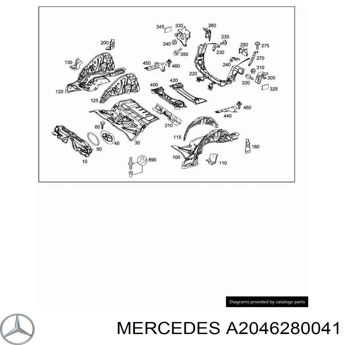  Mercedes A2046280041 ціна, від 11.40 USD