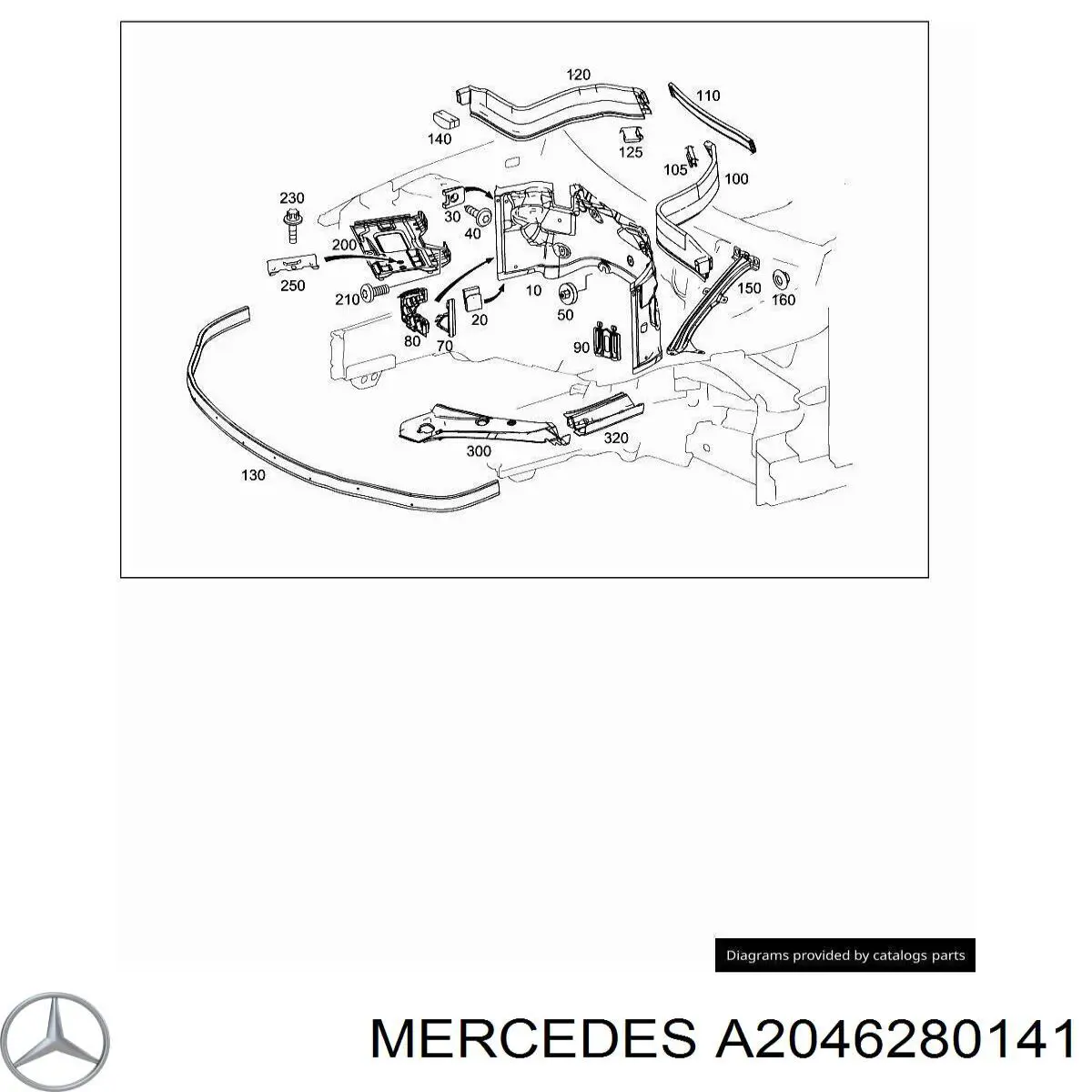 Mercedes A2046280141 ціна, від 19.00 USD