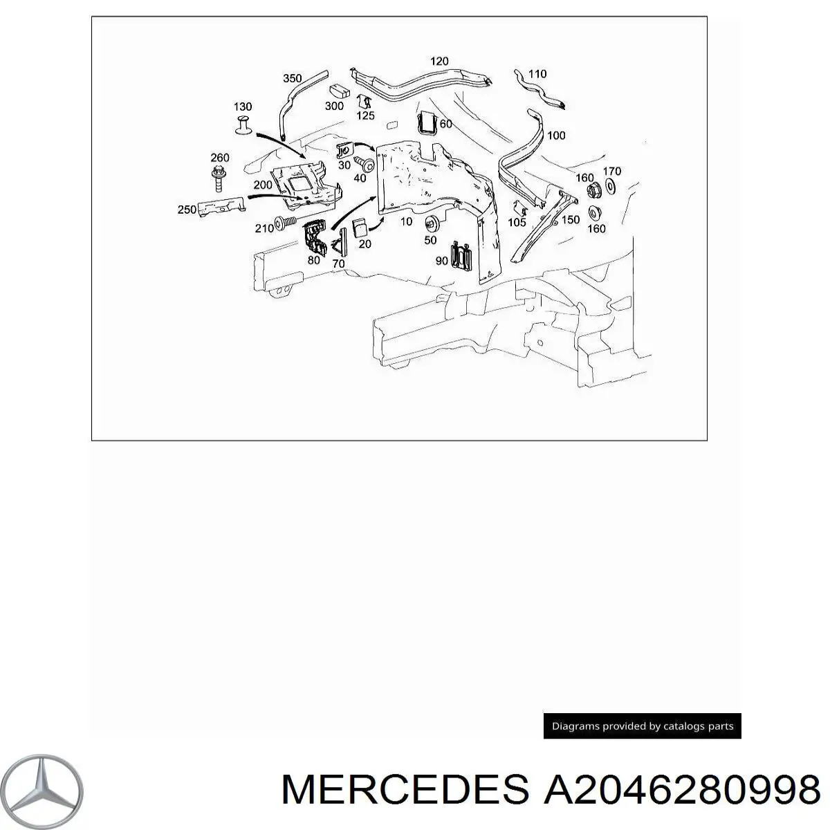 Купити A2046280998 Mercedes 