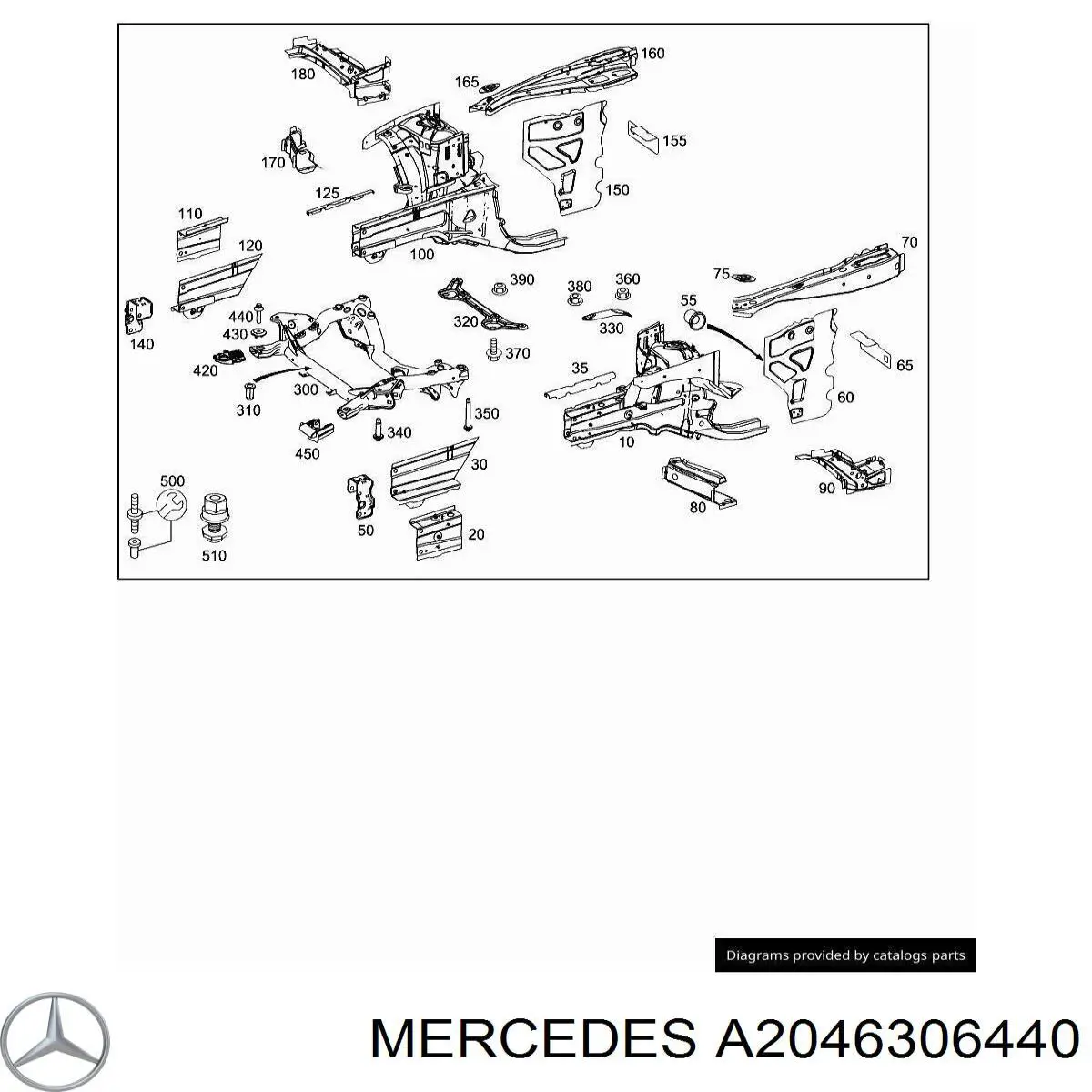  Mercedes A2046306440 ціна, від 101.35 USD