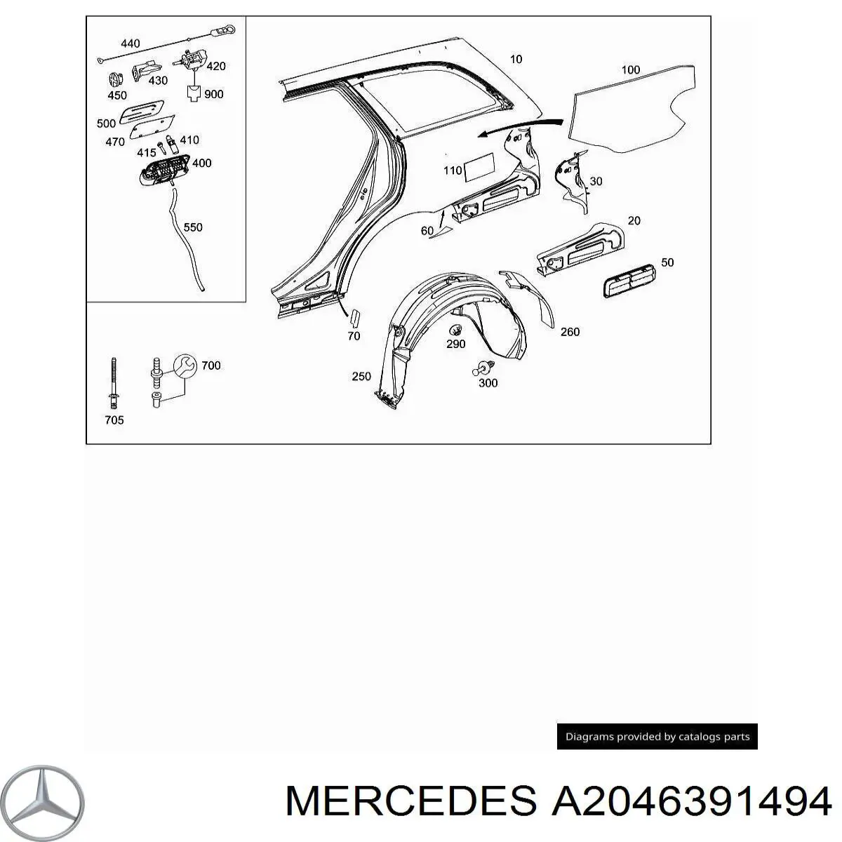  Mercedes A2046391494 ціна, від 2.53 USD