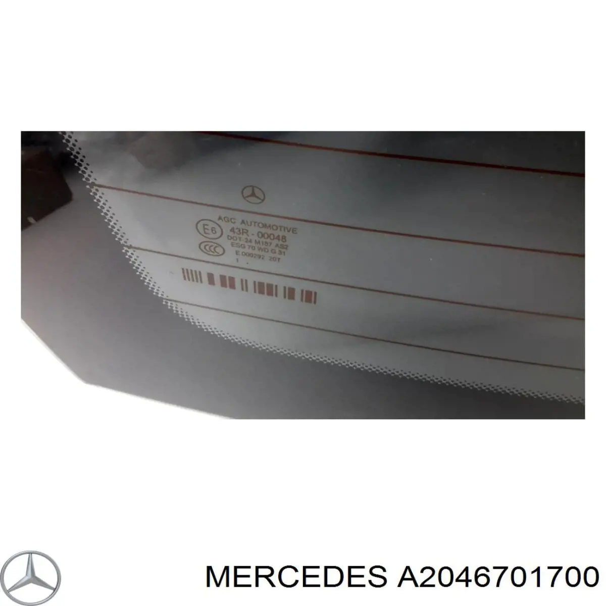 Скло заднє на Mercedes C (W204)