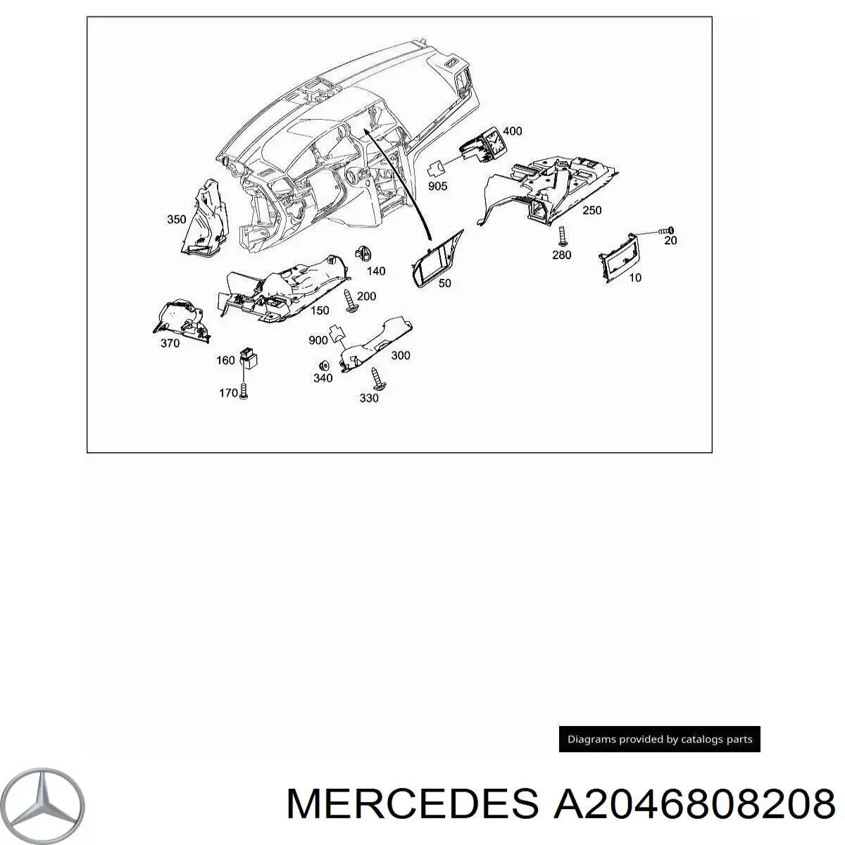 Купити A2046808208 Mercedes 