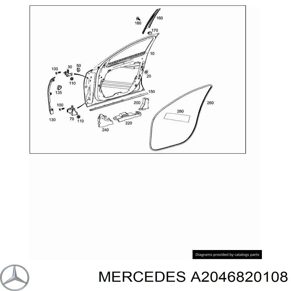  Mercedes A2046820108 ціна, від 30.76 USD