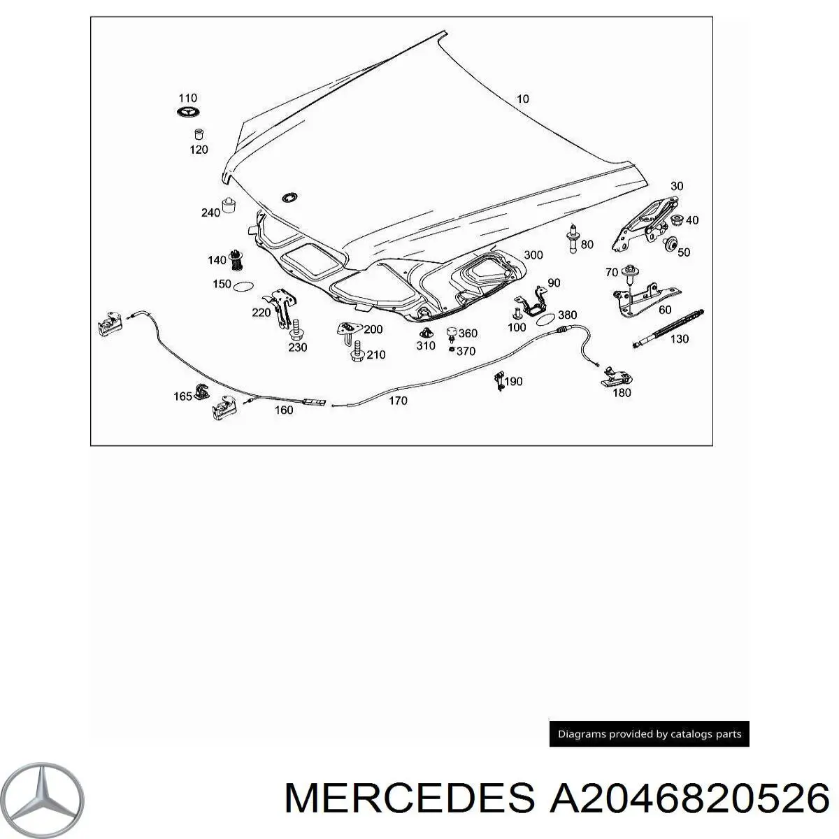 Обшивка капота Mercedes A2046820526 ціна, від 63.35 USD