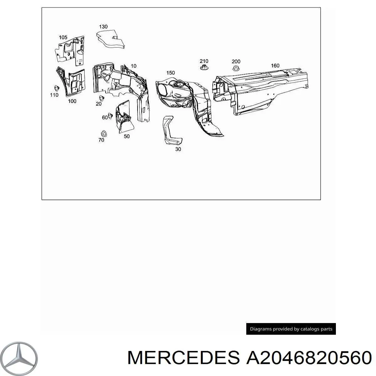  Mercedes A2046820560 ціна, від 17.38 USD