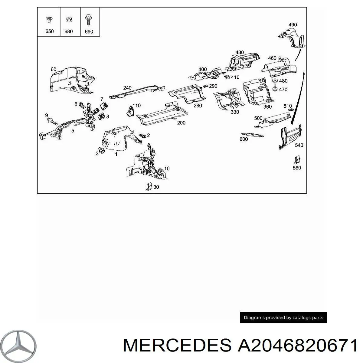  Mercedes A2046820671 ціна, від 19.00 USD