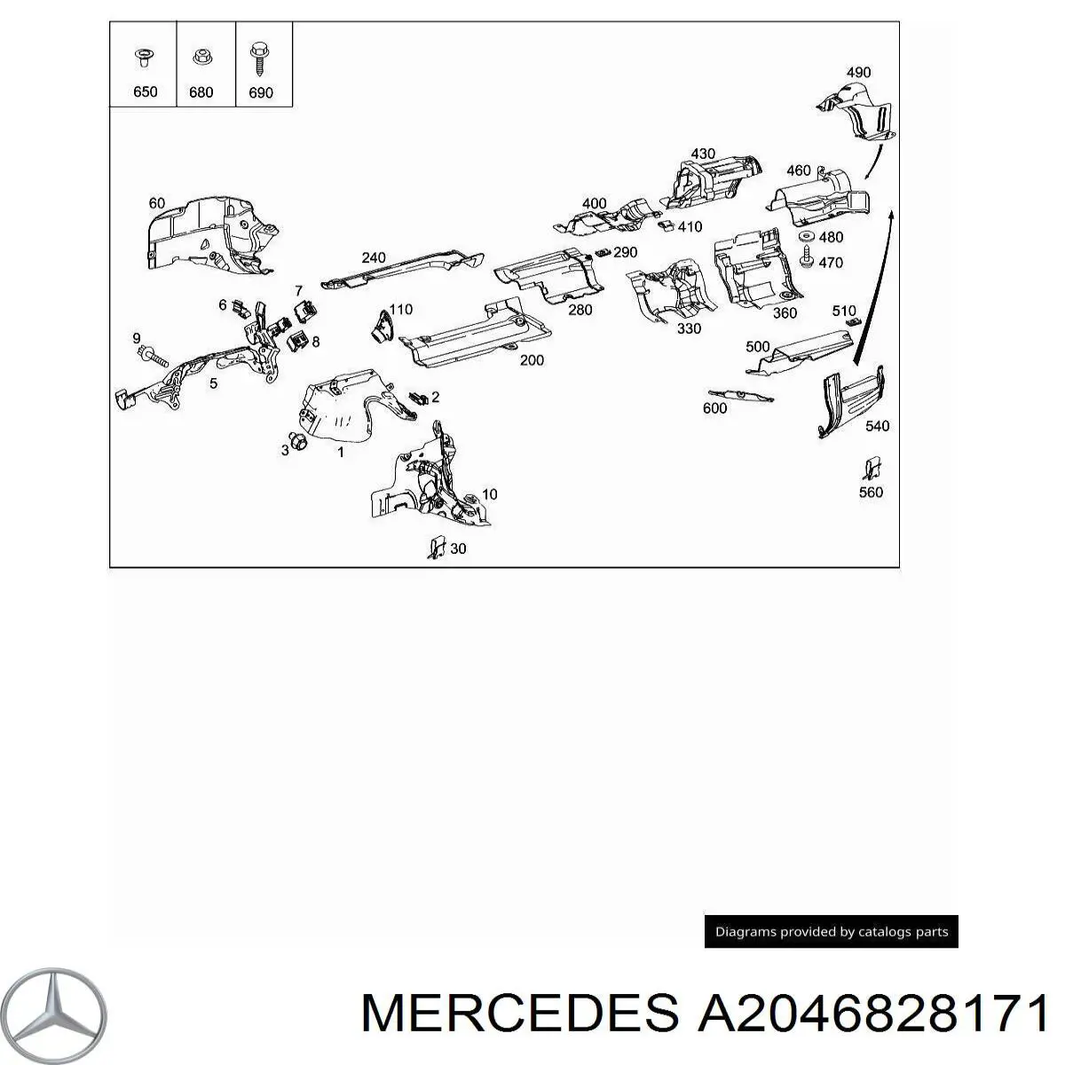 Купити A2046828171 Mercedes 