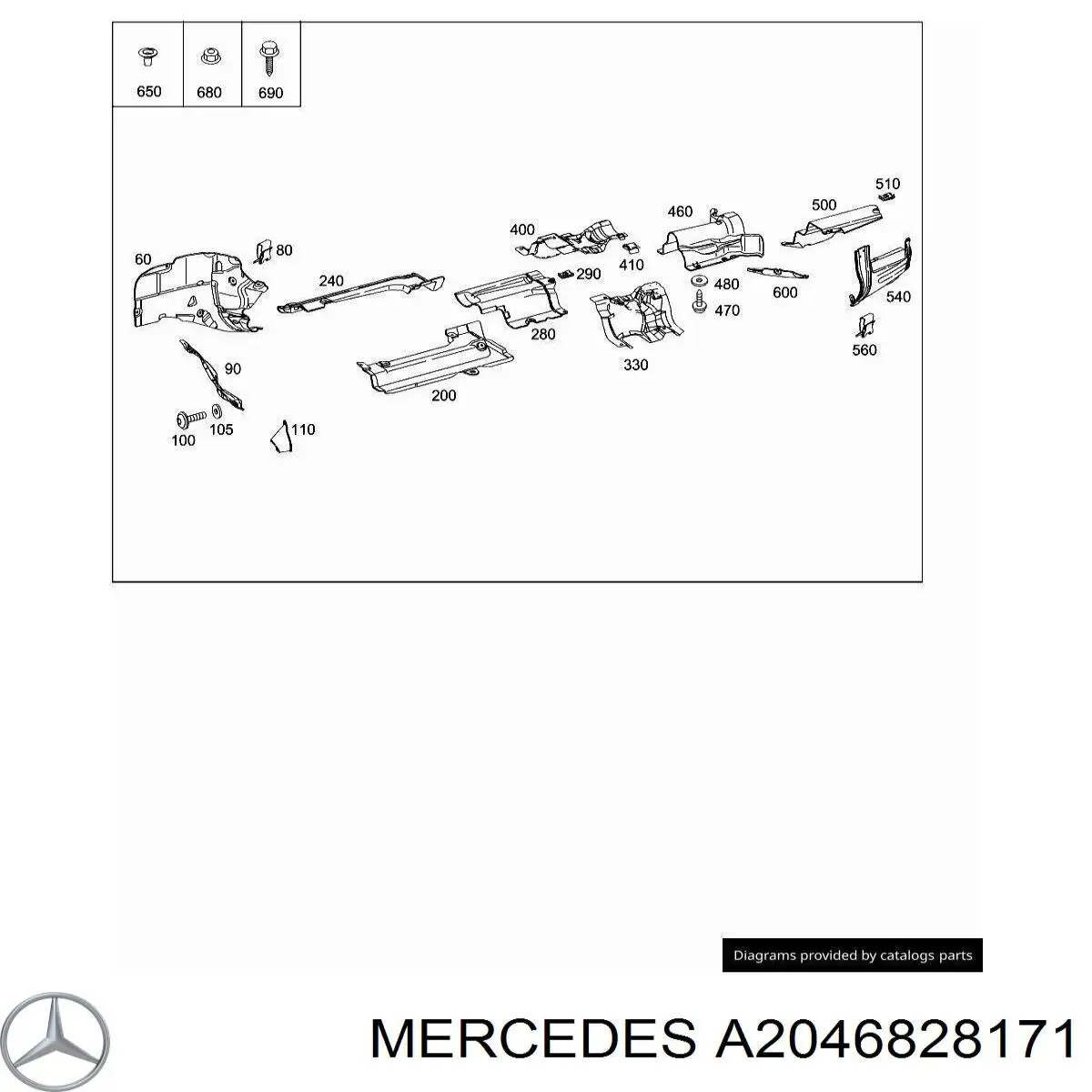  Mercedes A2046828171 ціна, від 24.07 USD