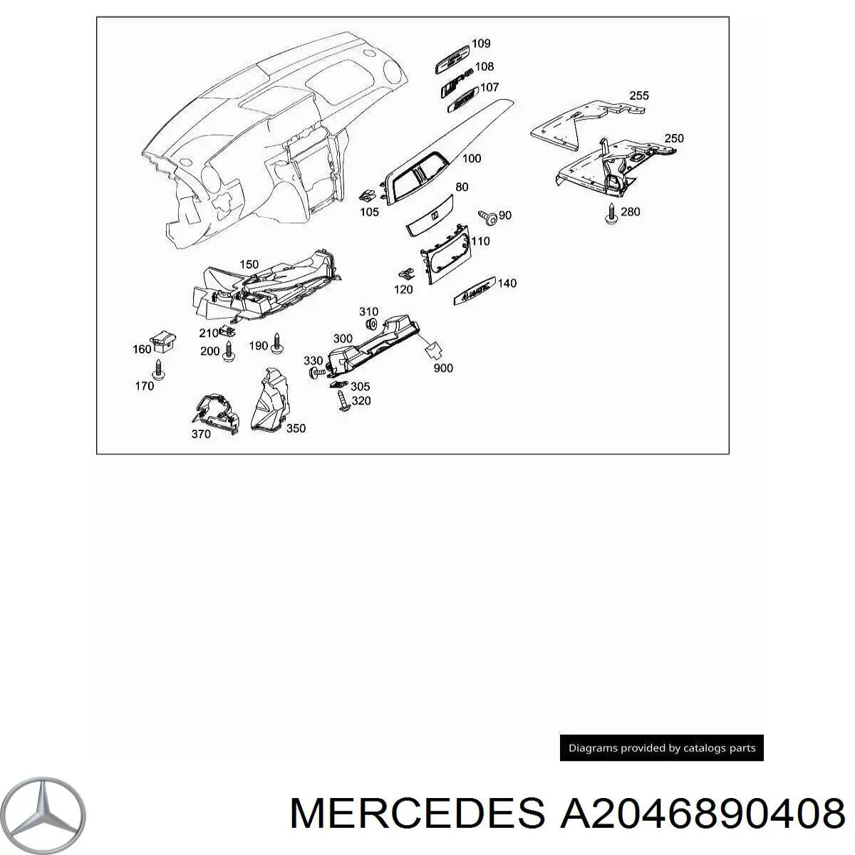 Купити A2046890408 Mercedes 
