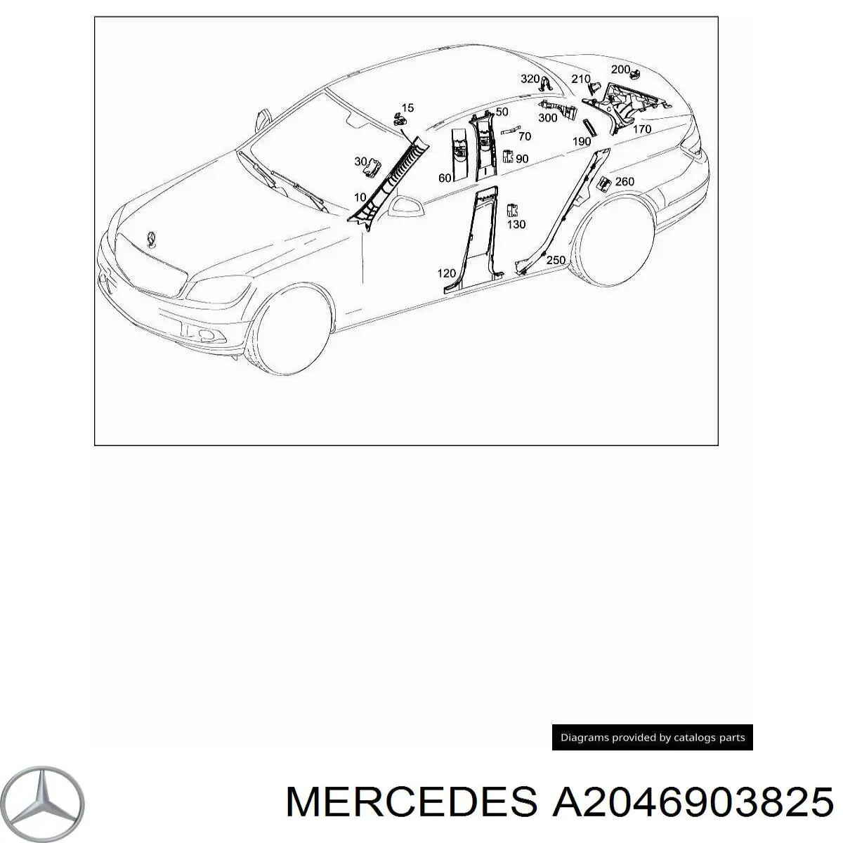  Mercedes A2046903825 ціна, від 6.74 USD