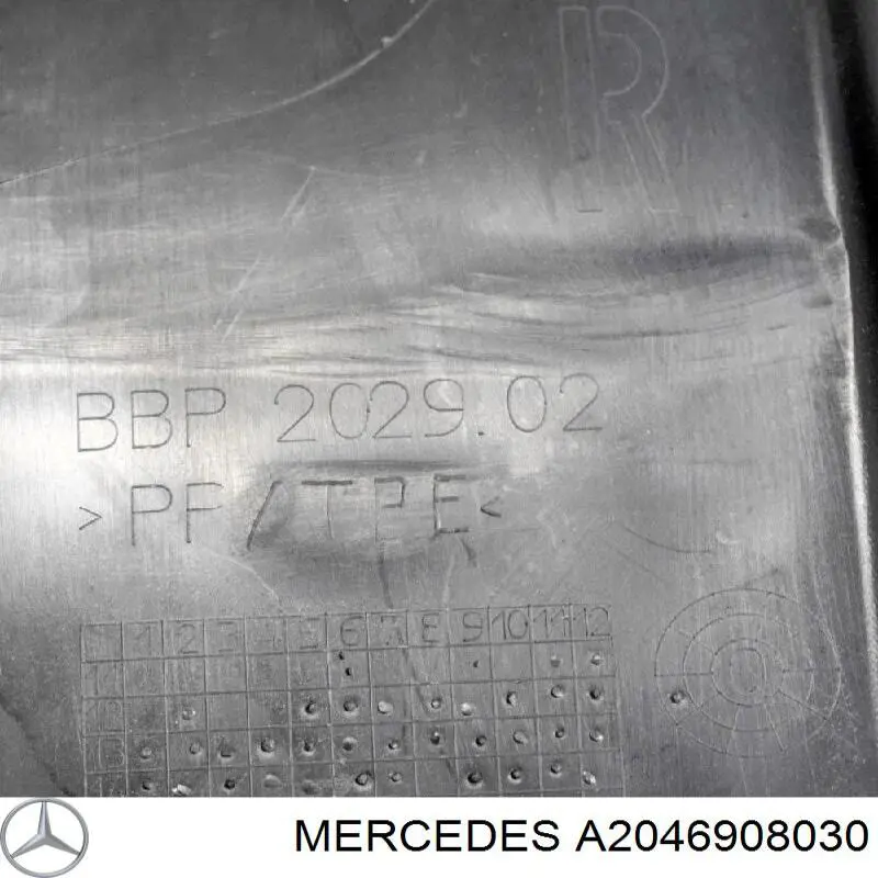 A2046908030 Mercedes Підкрилок переднього крила, правий