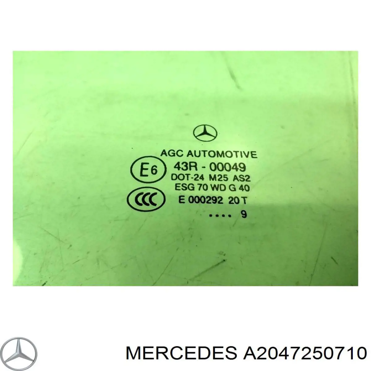 A2047250710 Mercedes Скло водійських дверей