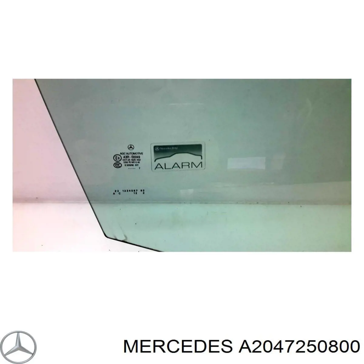 A2047250800 Mercedes скло передніх дверей, правою