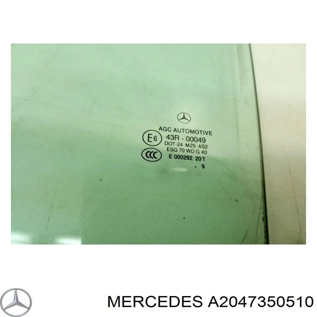 Скло задньої двері лівої Mercedes A2047350510 ціна, від 53.98 USD