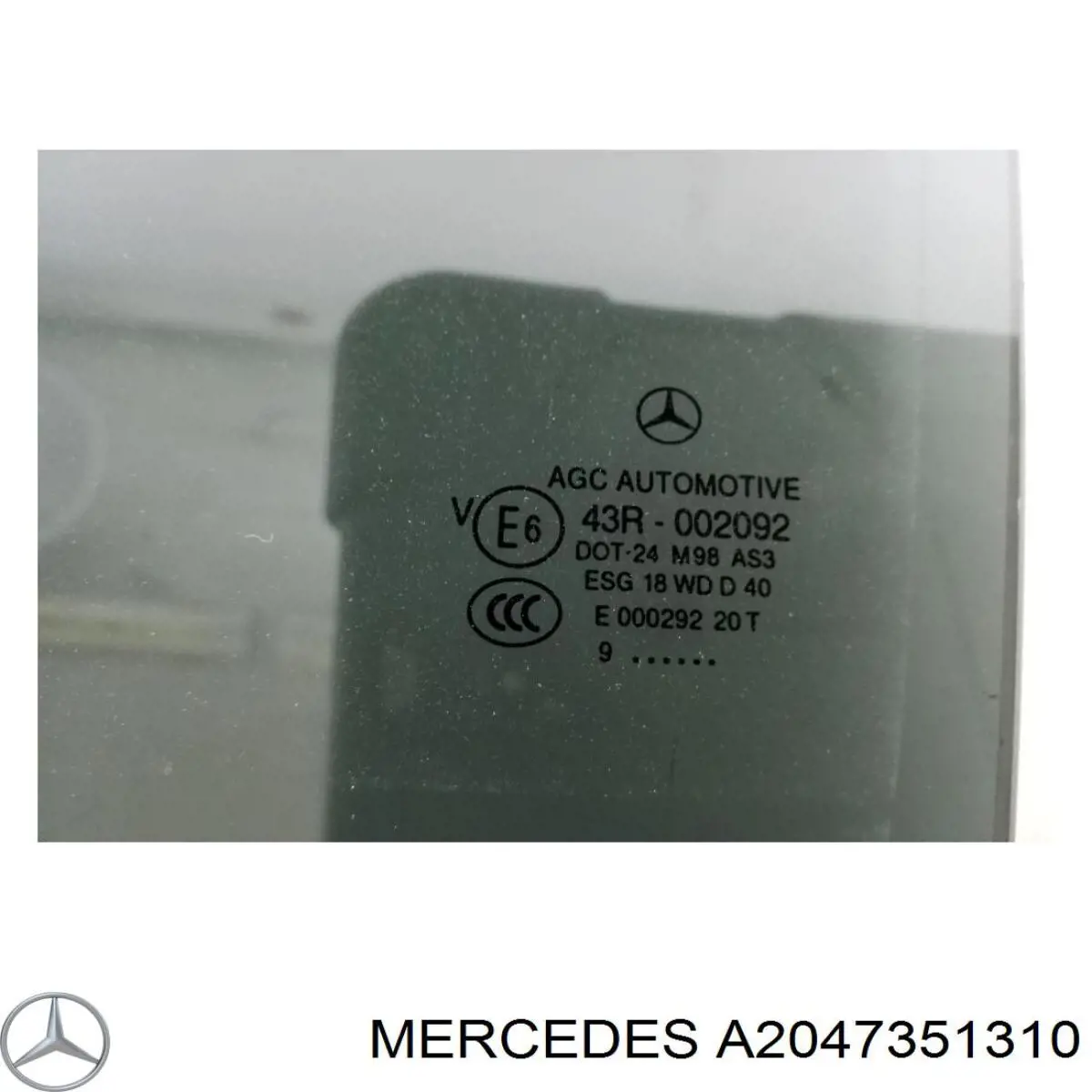 Скло задньої двері лівої Mercedes A2047351310 ціна, від 50.79 USD