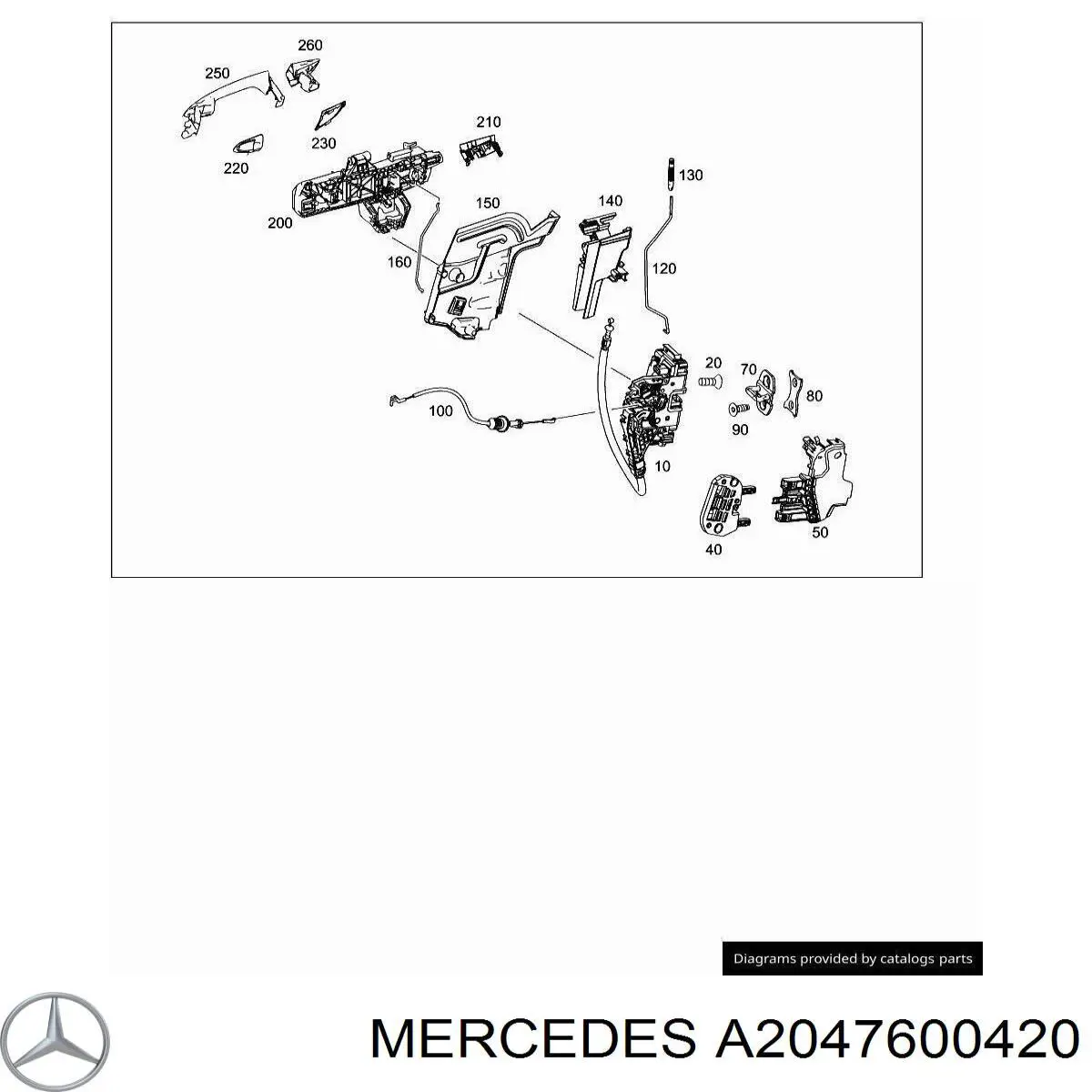 Кришка ручки зовнішніх дверей задніх правих Mercedes A2047600420 ціна, від 2.93 USD