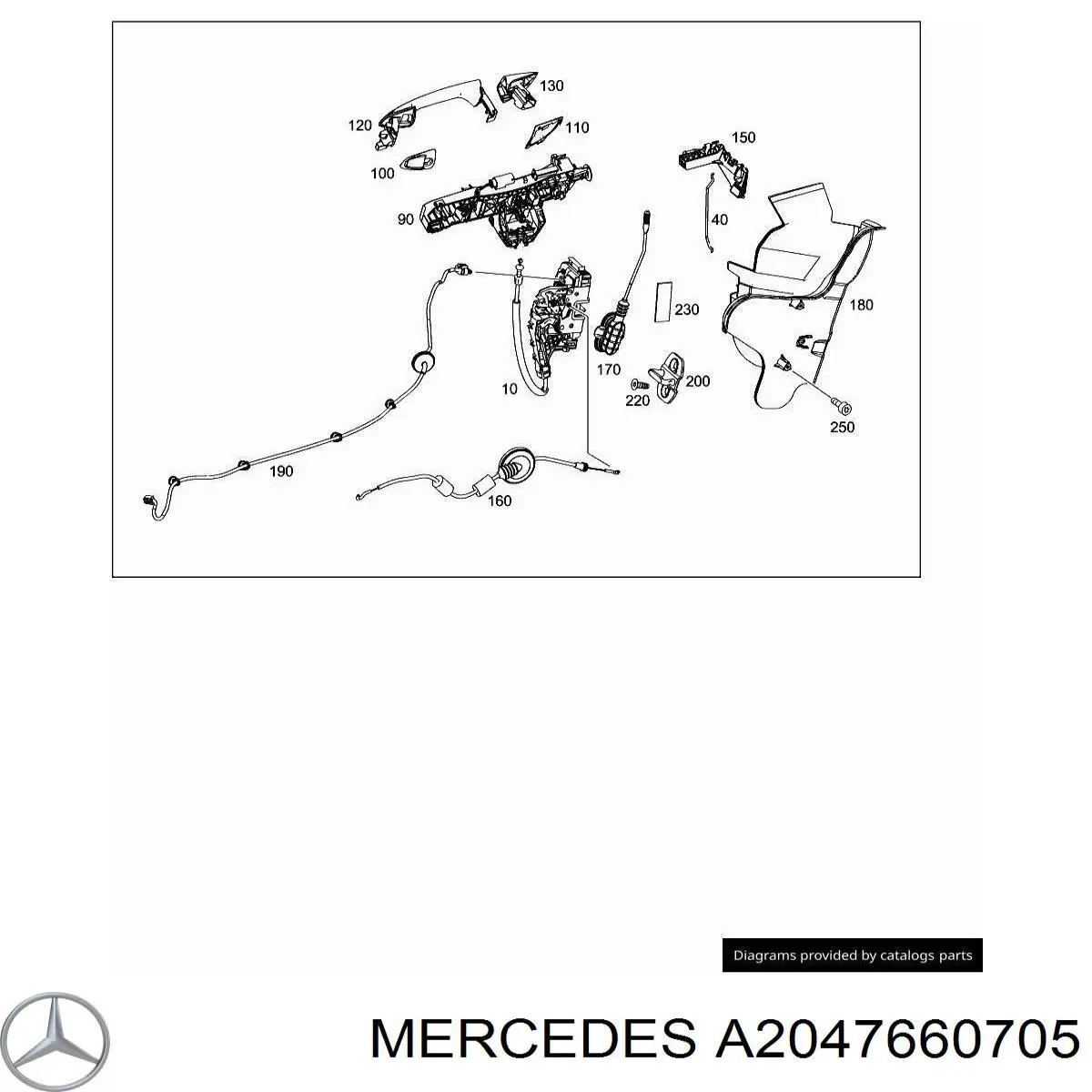  Mercedes A2047660705 ціна, від 1.27 USD