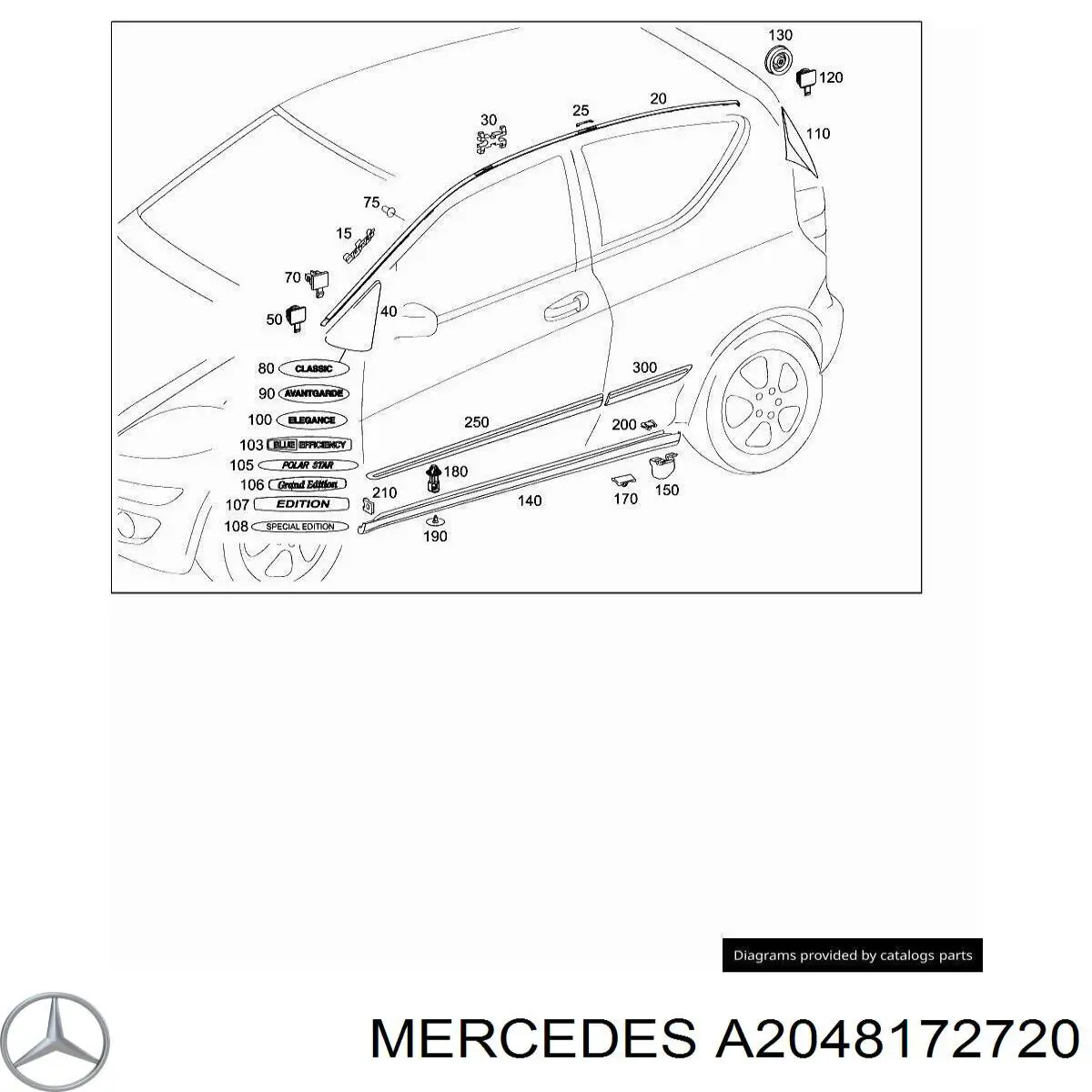  Mercedes A2048172720 ціна, від 6.33 USD