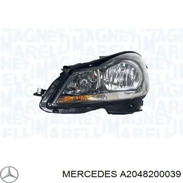 Фара передня права Mercedes A2048200039 ціна, від 202.66 USD