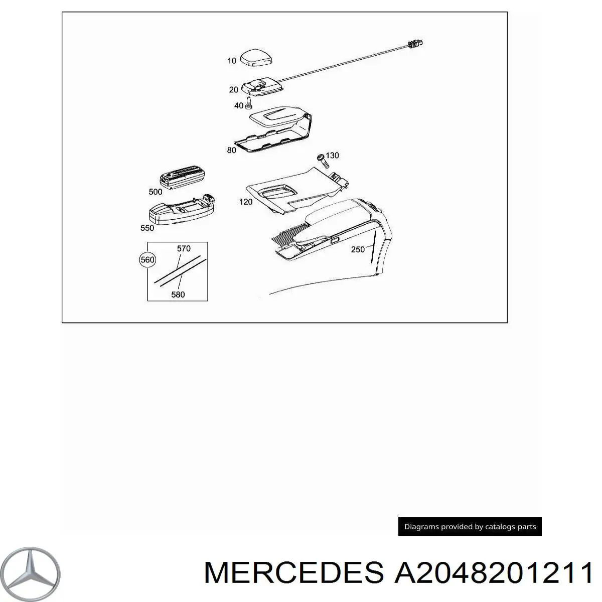 Купити A2048201211 Mercedes 