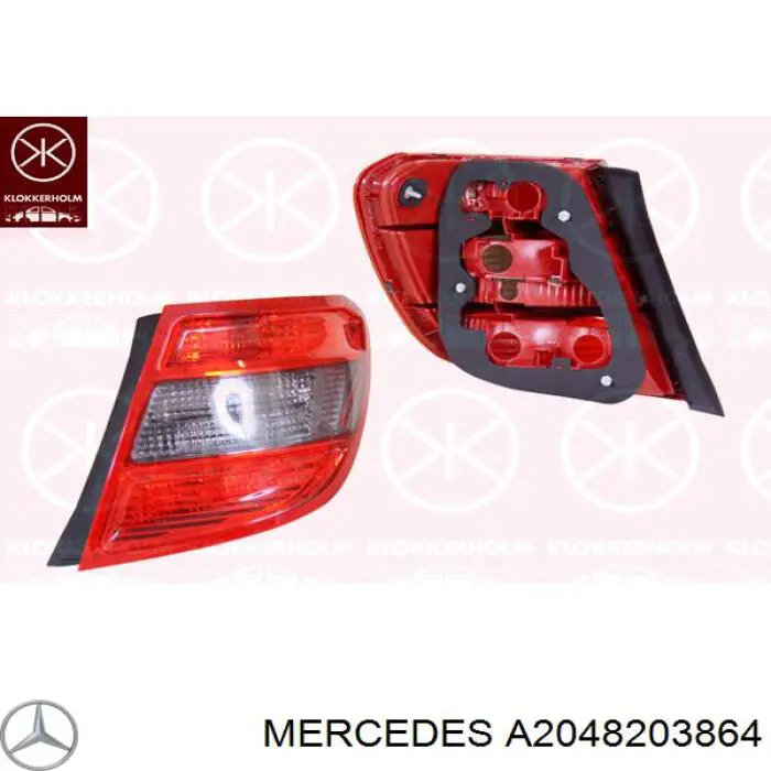 Задні ліхтарі Mercedes A2048203864 ціна, від 128.54 USD
