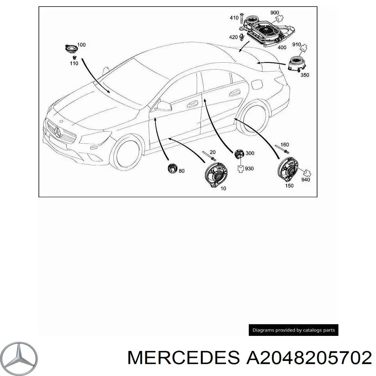Купити A2048205702 Mercedes 