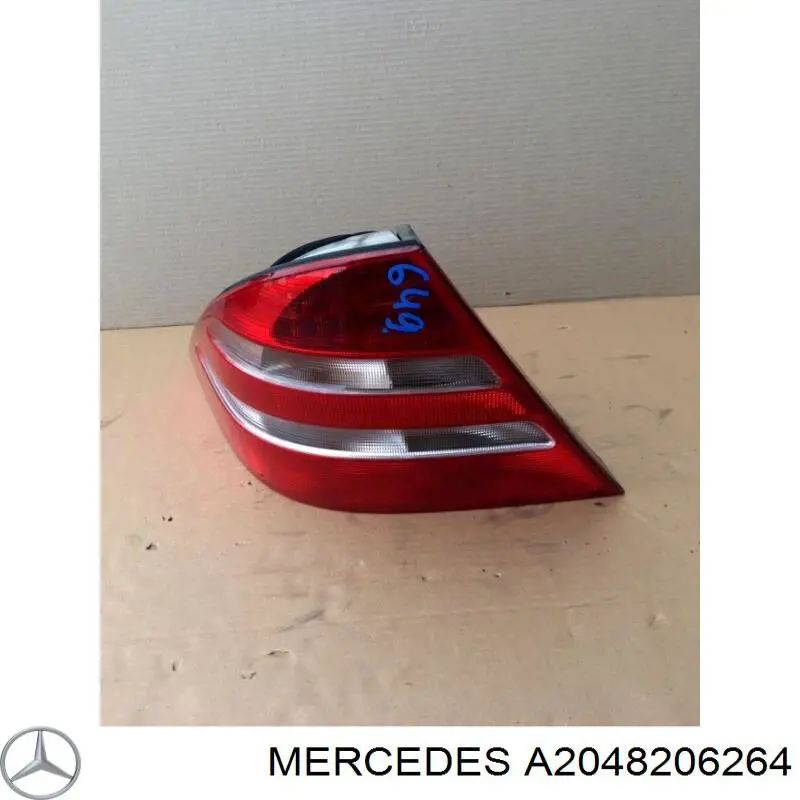 Ліхтар задній лівий Mercedes A2048206264 ціна, від 152.20 USD