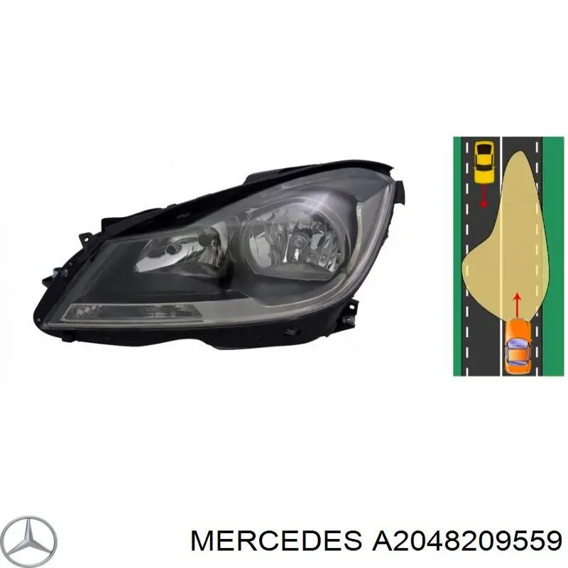 Купити A2048209559 Mercedes Фара ліва передня