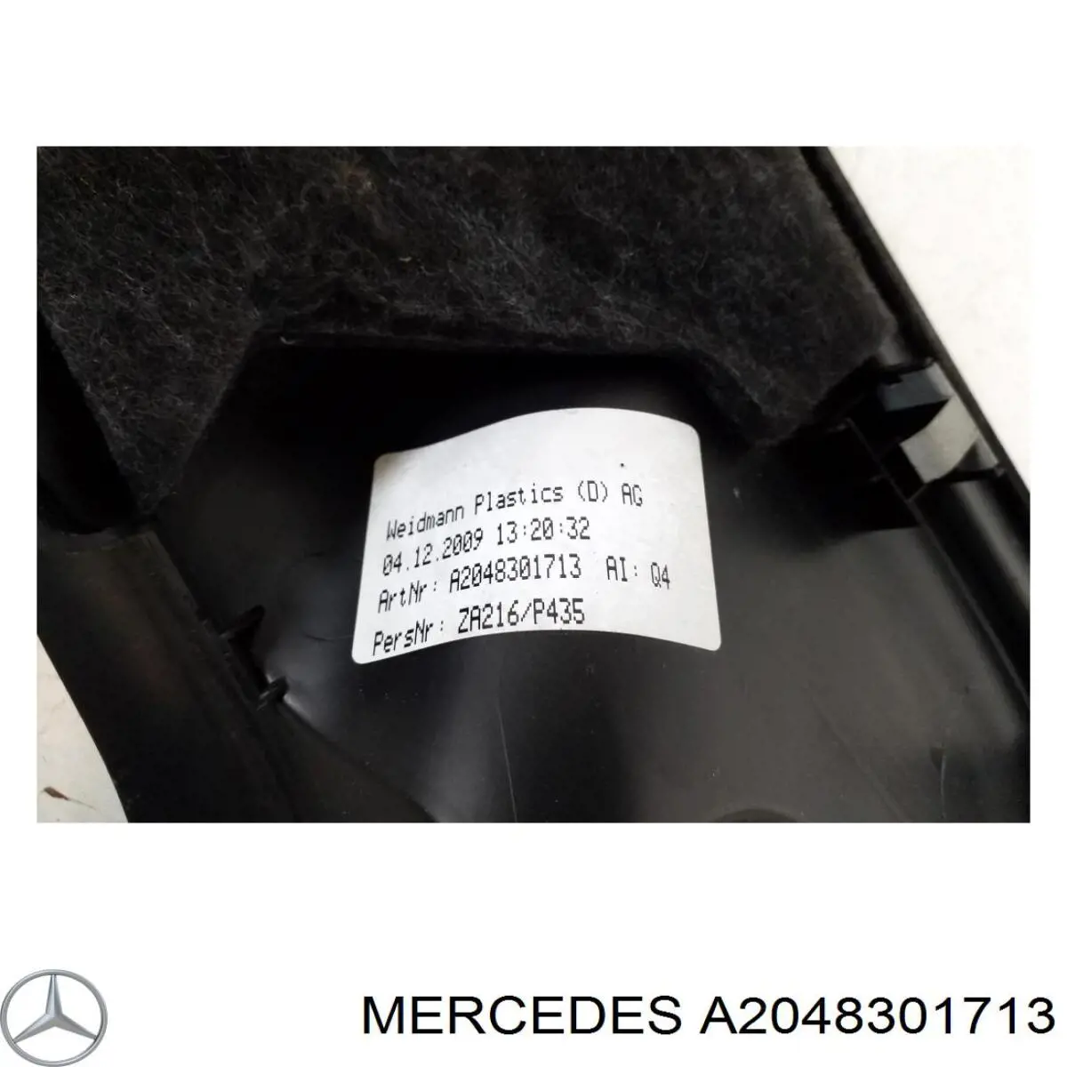 Водостік лобового скла, жабо A2048302813 Mercedes
