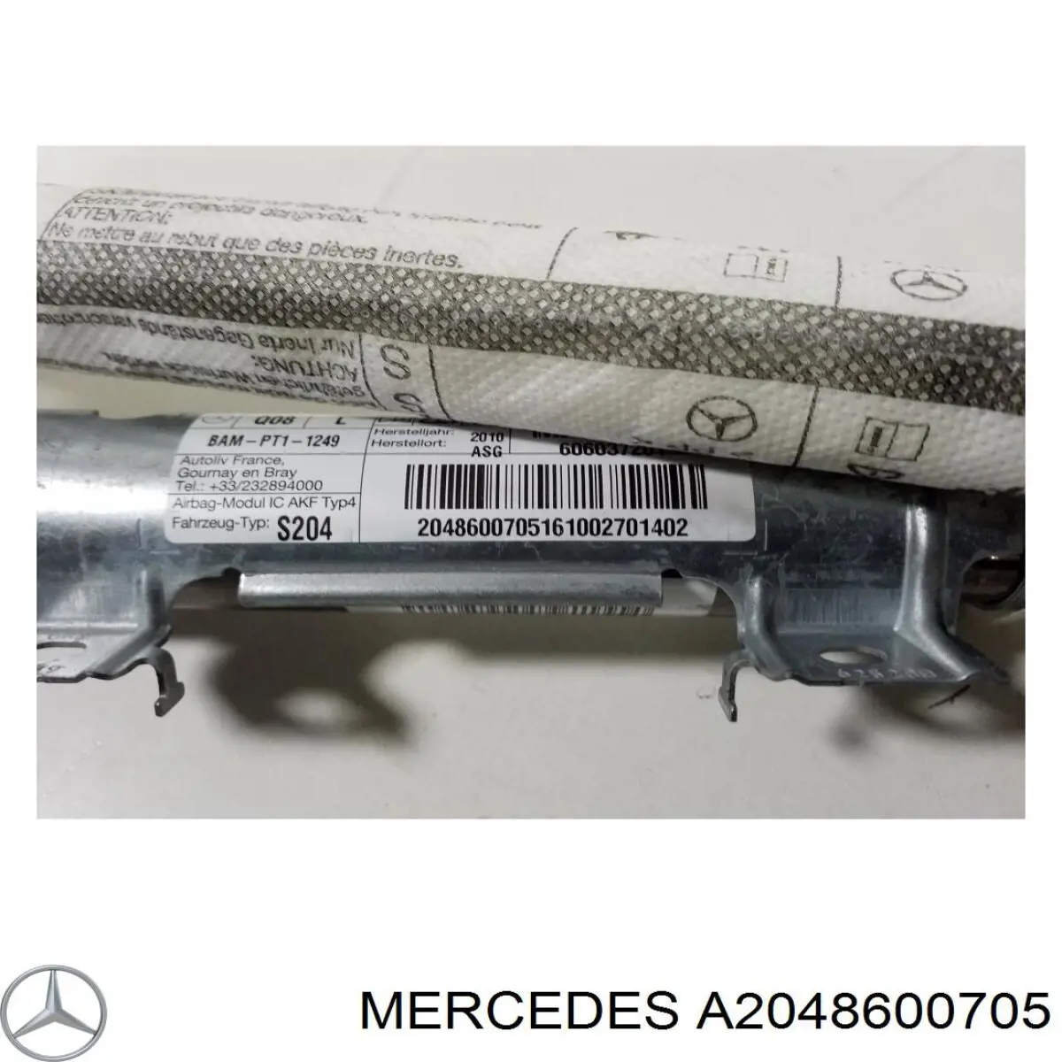 Подушка безпеки, збоку, ліва, AIRBAG A2048600705 Mercedes