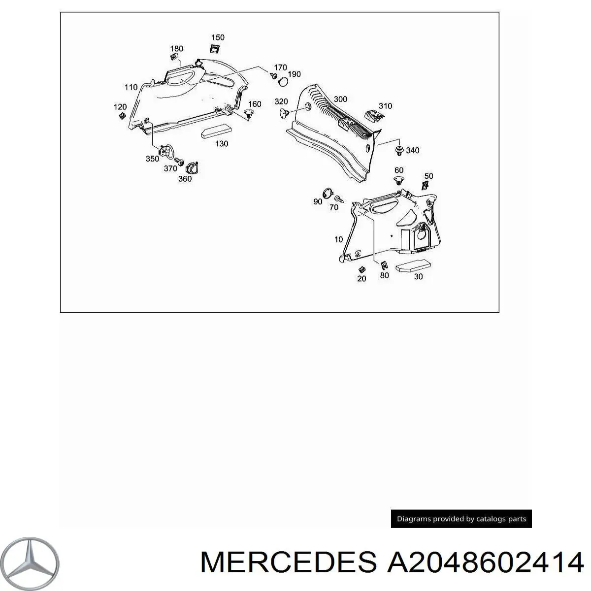  Mercedes A2048602414 ціна, від 12.70 USD