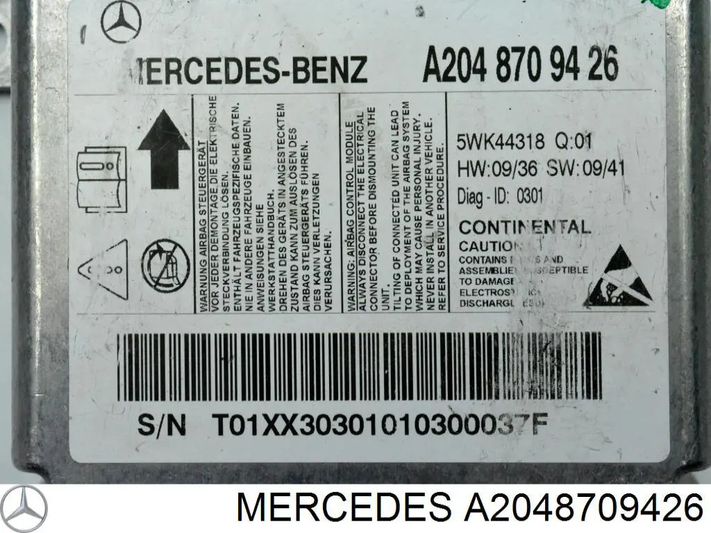 A2048709426 Mercedes Модуль-процесор управління подушки безпеки