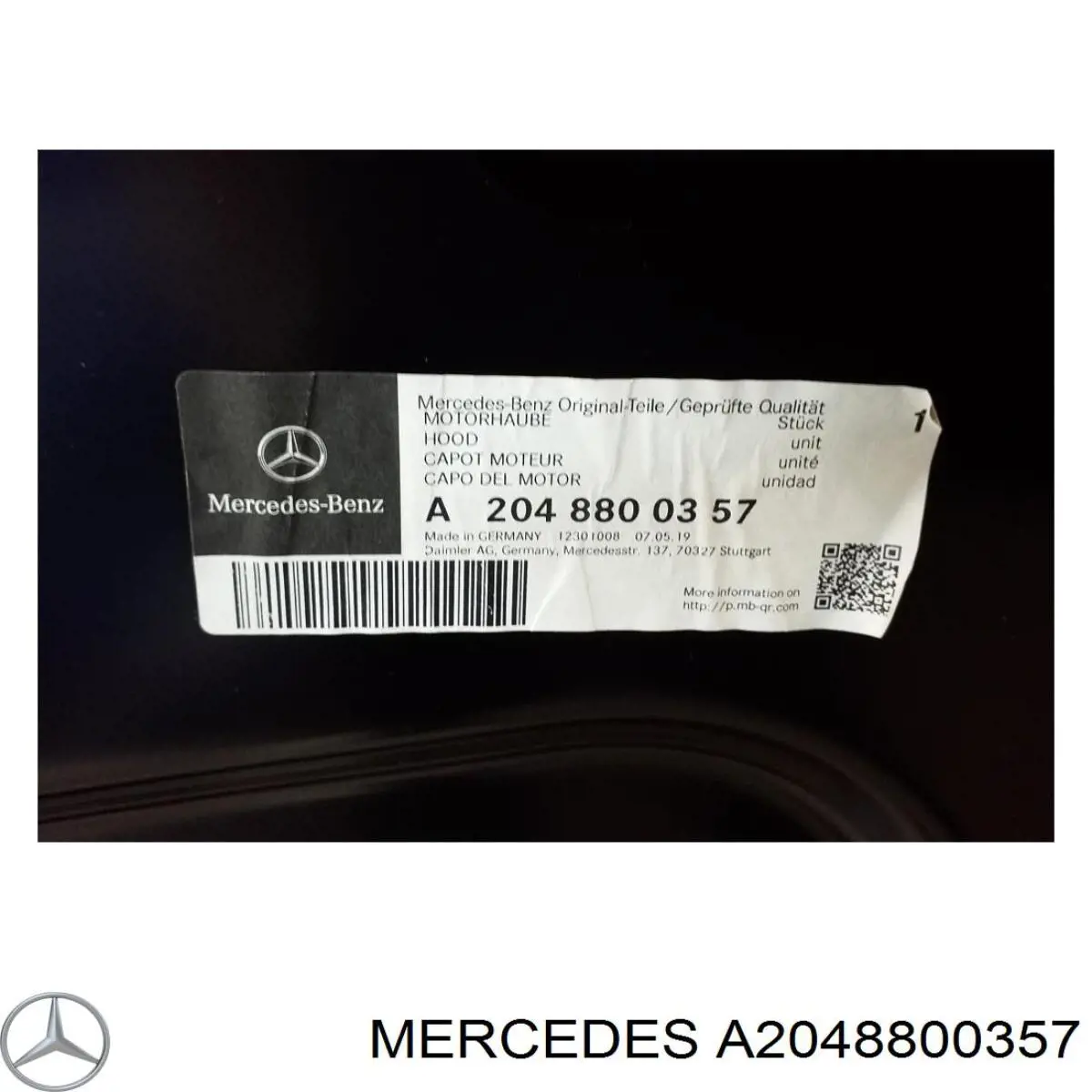 A2048800357 Mercedes Капот