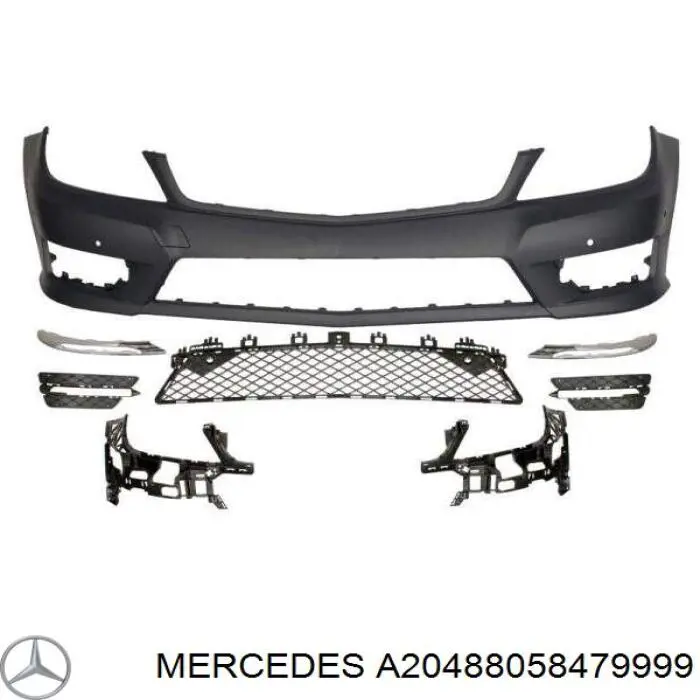 A20488058479999 Mercedes Бампер передній в зборі
