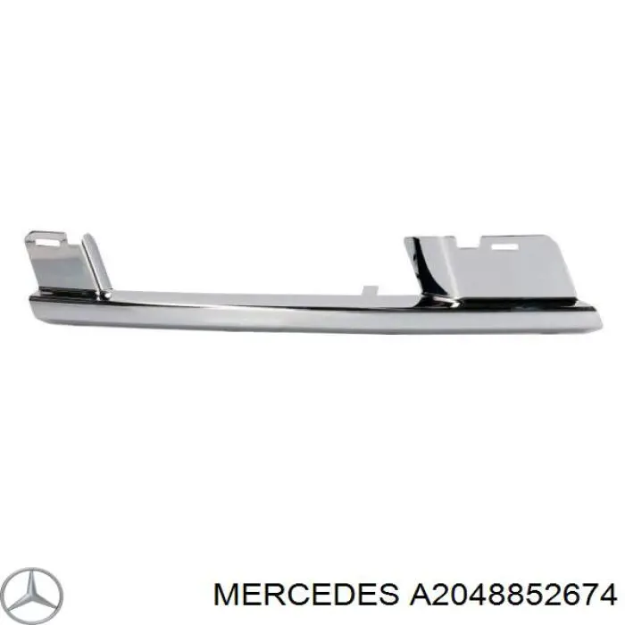 A2048852674 Mercedes Молдинг переднього бампера, правий