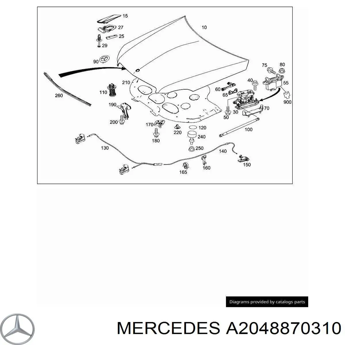  Mercedes A2048870310 ціна, від 19.69 USD