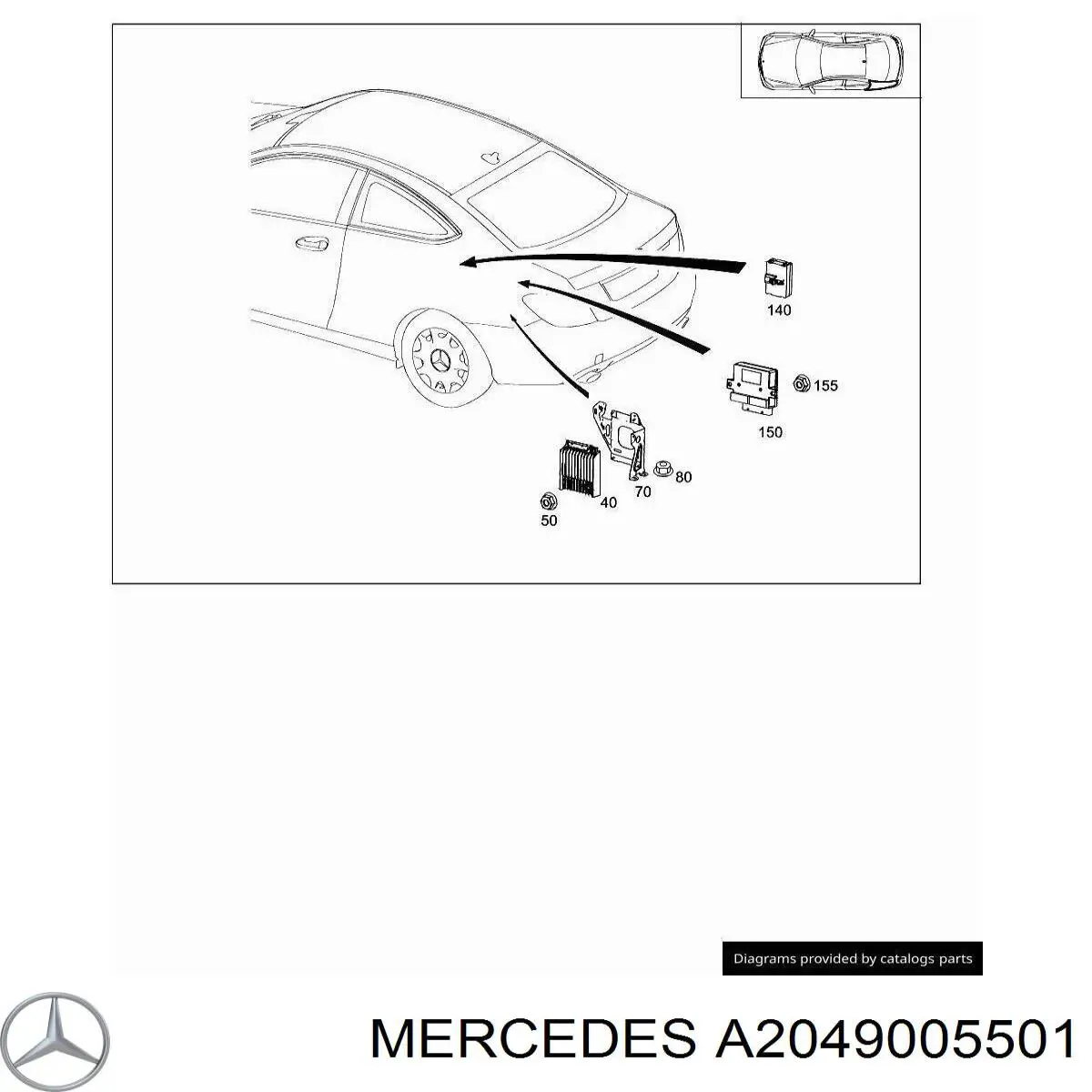 A2049004803 Mercedes Блок керування сигналами SAM