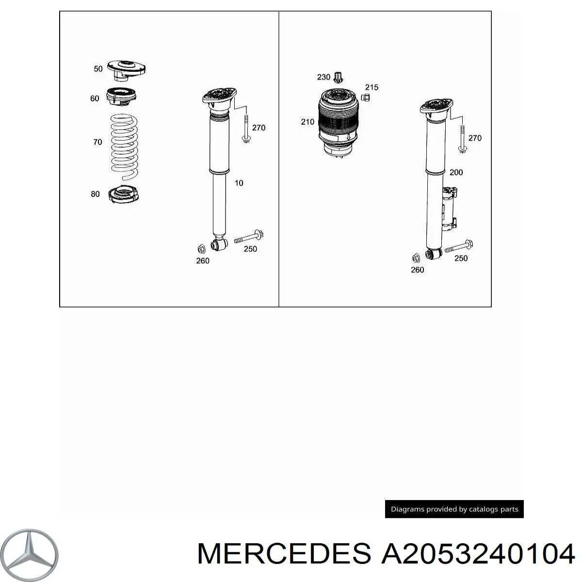 A2053240104 Mercedes Пружина підвіски задня