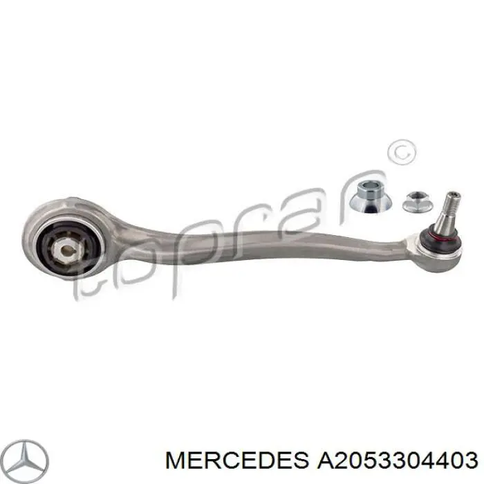 Важіль передньої підвіски нижній, правий A2053304403 Mercedes