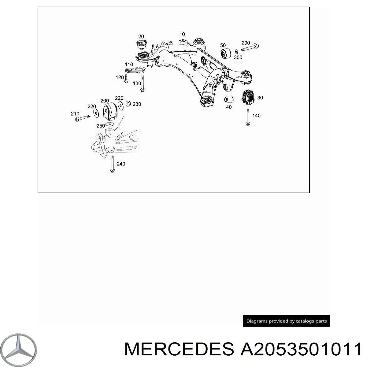 Сайлентблок (подушка) редуктора заднього моста, передній Mercedes A2053501011 ціна, від 15.20 USD