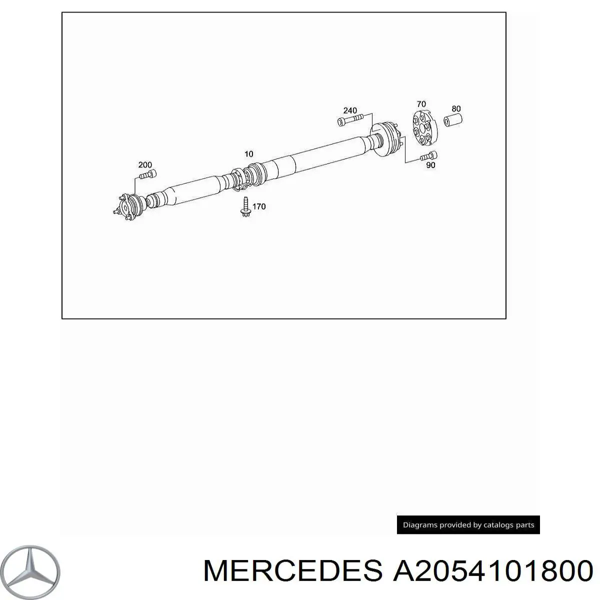 Купити A2054101800 Mercedes Гумова муфта кардана